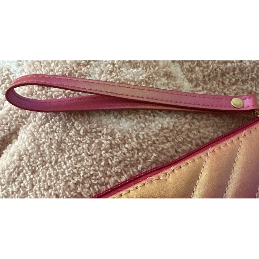 Iridescent Pink Clutch Transparent Sports Stadium Theatre Bag Clear Beach Clutch